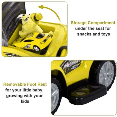 MYTS Canopy  3 in 1 Ride on Push Car with  Sun Visor for  Kids Yellow