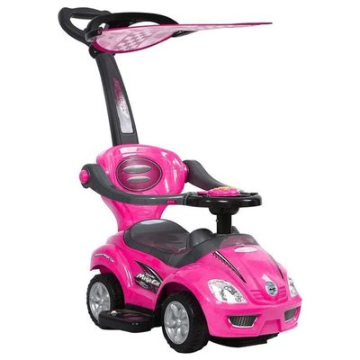 MYTS Canopy  3 in 1 Ride on Push Car with  Sun Visor for  Kids Pink