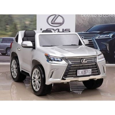 MYTS Official 4X4 Lexus LX570 2X12V Kids Ride On Car Silver