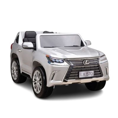 MYTS Official 4X4 Lexus LX570 2X12V Kids Ride On Car Silver