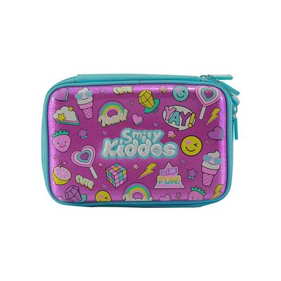 Fancy Double Compartment Pencil Case/Pink