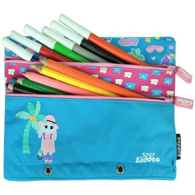 Fancy A5 Pencil Case/ Light Blue