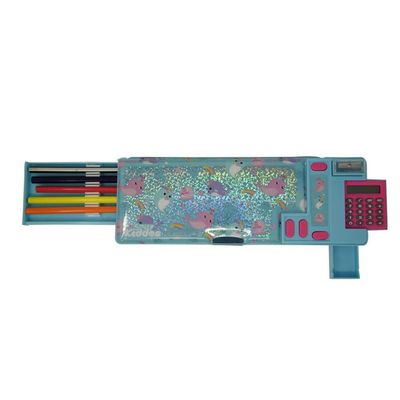 Fancy pop pencil Case/ - Whale theme-Light Blue