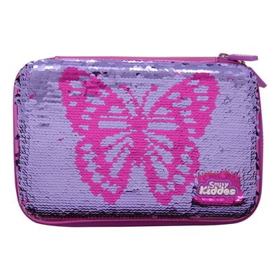 Smily Bling butterfly pencil Case/ Pink