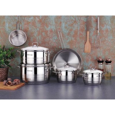 KORKMAZ ASTRA EXTRA 9 PCS. INDUCTION BASE COOKWARE SET