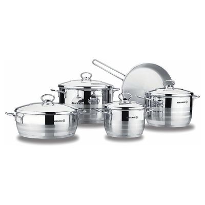 KORKMAZ ASTRA EXTRA 9 PCS. INDUCTION BASE COOKWARE SET