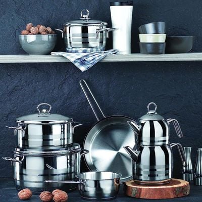 KORKMAZ ASTRA GRANDE 14 PCS. INDUCTION BASE COOKWARE SET