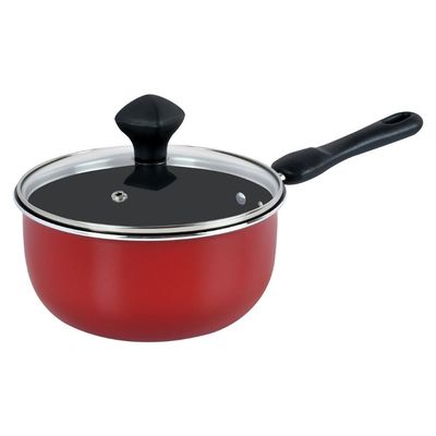 
Prestige 7 Piece NonStick Cast Aluminium Cookware sets| Non Stick Aluminium | Casserole | Sauce Pan | Fry Pan  Red