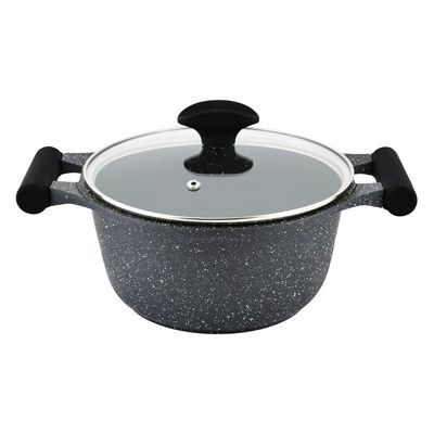 Prestige Essentials Granite 12 Piece NonStick Cast Aluminium Cookware sets | Induction Base | Non Stick Aluminium | Granite Casserole | Granite Fry Pan  Black