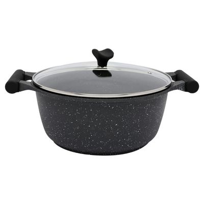 Prestige Essentials Granite NonStick Cookware, 6 Pieces, Black