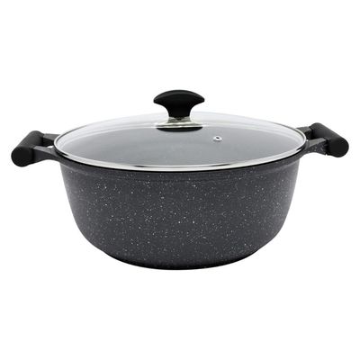 Prestige Essentials Granite NonStick Cookware, 6 Pieces, Black