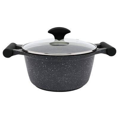 Prestige Essentials Granite NonStick Cookware, 6 Pieces, Black