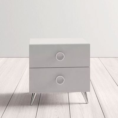 Claire 2 Drawer Nightstand-White