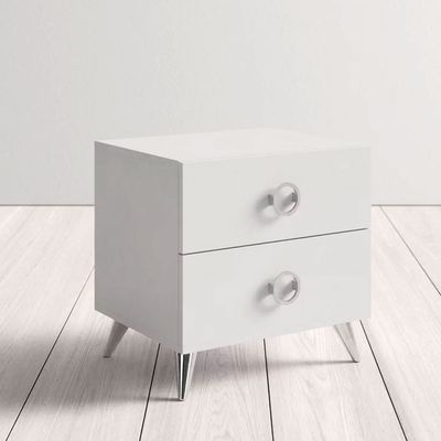 Claire 2 Drawer Nightstand-White