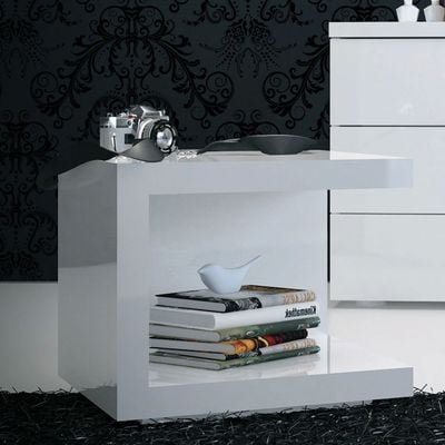 Ludlow Cube Night Stand-White