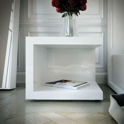 Ludlow Cube Night Stand-White