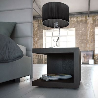 Ludlow Cube Night Stand-Black