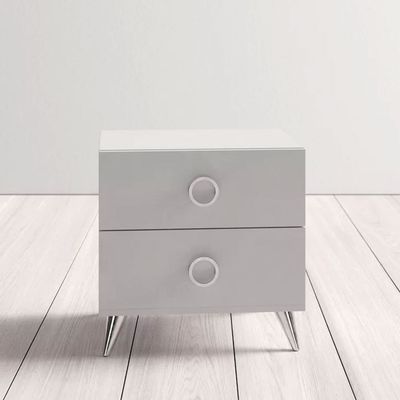 Shaula 1 Drawer Solid Wood Nightstand-White