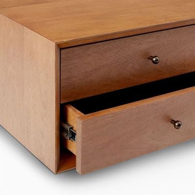 Quinn Mid-Century Wall Mounted Nightstand-Oak