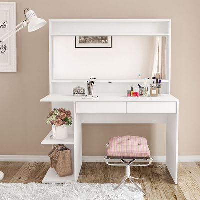 Adler Vanity Dresser With Mirror-White