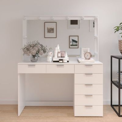 Diana Dressing Vanity with Mirror-White