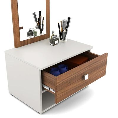Dimora Dresser with Mirror-White/Brown