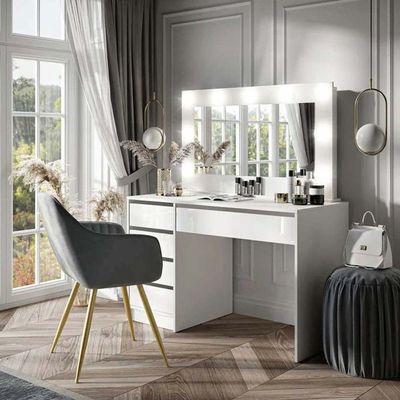 Bella Elegance Dresser With Mirror-Brown