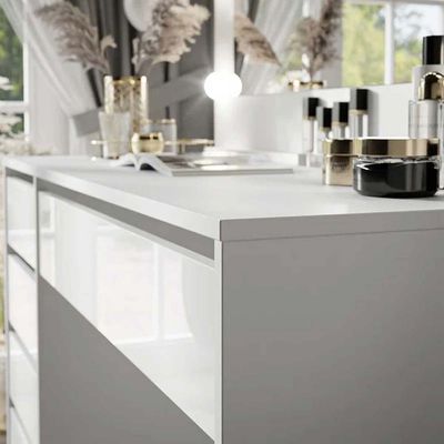 Bella Elegance Dresser With Mirror-White