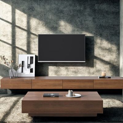 Trinity Modern Coffee Table with 2 Storage Drawers | Brown Wooden Center Table for Living Room | Sleek & Functional Design | Durable Engineered Wood | Contemporary Coffee Table with Hidden Storage | Ideal for Homes & Apartments Trinity Modern Coffee Table with 2 Storage Drawers | Brown Wooden Center Table for Living Room | Sleek & Functional Design | Durable Engineered Wood | Contemporary Coffee Table with Hidden Storage | Ideal for Homes & Apartments
