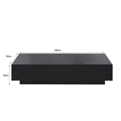 Trinity Modern Coffee Table with 2 Drawers-Black