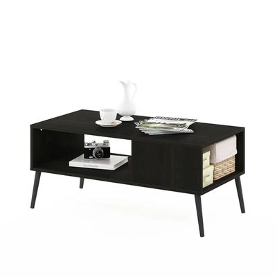 Davian 4 Legs Coffee Table with Storage-Black