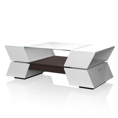 Turner Contemporary Two-tone Multi-storage Coffee Table-White