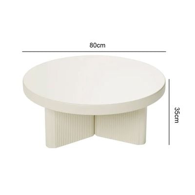 Nesnesis White Fluted Coffee Table