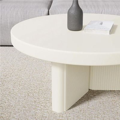 Nesnesis White Fluted Coffee Table