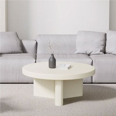 Nesnesis White Fluted Coffee Table