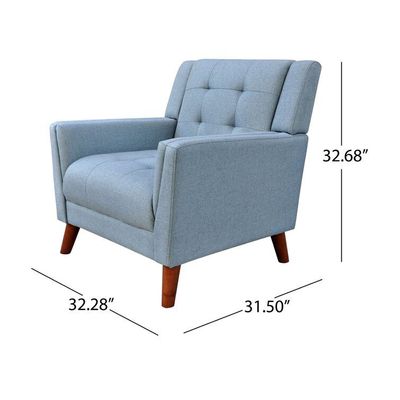 Greenmont Wide Tufted Armchair-Blue