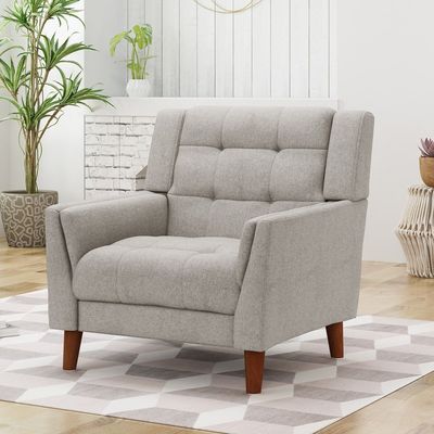 Greenmont Wide Tufted Armchair-Beige