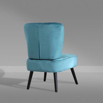 Neo Shell Velvet Accent Chair in Teal Color