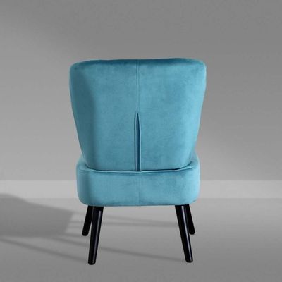 Neo Shell Velvet Accent Chair in Teal Color