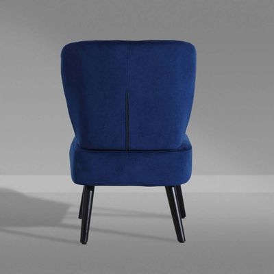 Neo Shell Velvet Accent Chair in Navy Blue Color