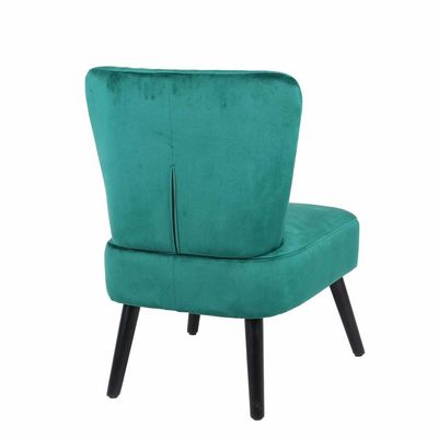 Neo Shell Velvet Accent Chair in Green Color