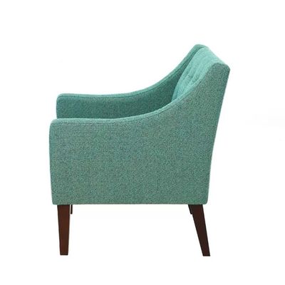 Clopton Upholstered Armchair in Teal Color-Grey