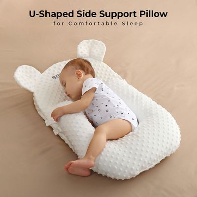 Sunveno Portable Baby Anti - spill Milk U Shape Pillow w / 10° Slope pad