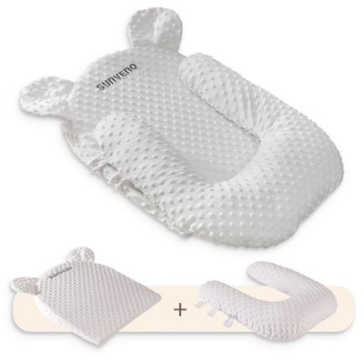 Sunveno Portable Baby Anti-Spill Milk U Shape Pillow W/ 10° Slope Pad