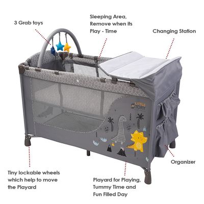 Little Story Foldable Cot and Playard