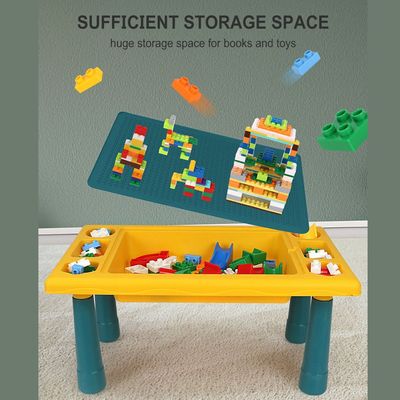 Little Story Blocks 4 In 1 Activity Table Wt Stool - Green