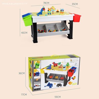 Little Story Blocks 3 In 1 Activity Table - Grey