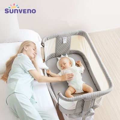 Sunveno Bedside Cot and Crib w / t Mosquito Net