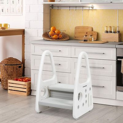 Eazy Kids 2 Step Stool - Grey