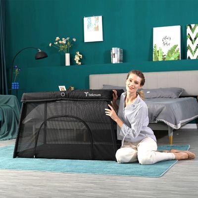 Teknum Portable Quick fold Playard & Cot with Zipper Door & Carry Bag - Midnight Black